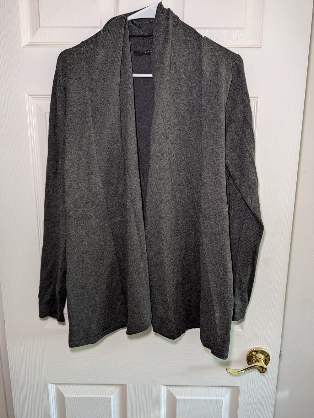 Cozy Open-Front Gray Women's Sweater Cardigan